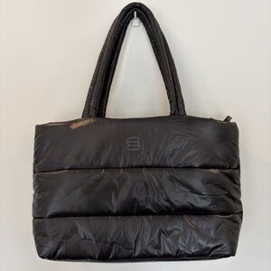 Aritzia Black Quilted Puffer Tote